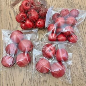 Set of Decorative Red Apples